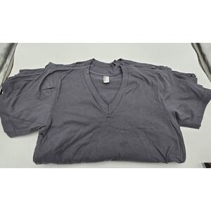 American Apparel Collection Vneck T-Shirt 4 Pack 100% cotton Grey XS